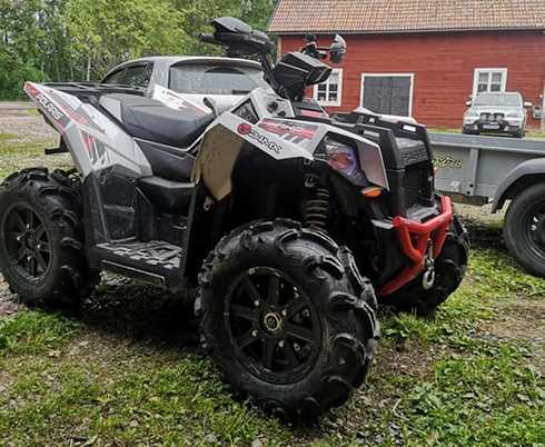 Fyrhjuling Polaris Scrambler XP 1000 stulen i Stora Skedvi, Dalarna